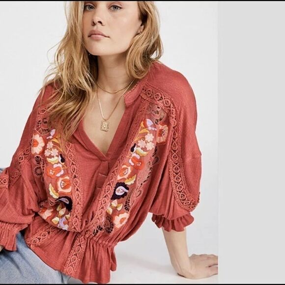 Free People sangria combo top C23 - Picture 2 of 5